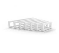 HEVVA Support de lavabo hauteur 10 cm 20/25/30/35/40/45/50 cm - RHEIN - console pour vasque à poser, support mural renforcé, équerre lavabo en métal | (lot de 2 - blanc, 40 cm)