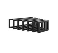 HEVVA Support de lavabo hauteur 15 cm 20/25/30/35/40/45/50 cm - RHEIN - console pour vasque à poser, support mural renforcé, équerre lavabo en métal | (lot de 2 - noir, 20 cm)