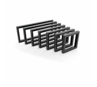 HEVVA Support de lavabo hauteur 20 cm 20/25/30/35/40/45/50 cm - RHEIN - console pour vasque à poser, support mural renforcé, équerre lavabo en métal | (lot de 2 - noir, 30 cm)