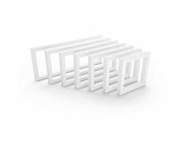 HEVVA Support de lavabo hauteur 20 cm 20/25/30/35/40/45/50 cm - RHEIN - console pour vasque à poser, support mural renforcé, équerre lavabo en métal | (1 support - blanc, 30 cm)