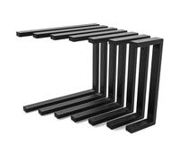 HEVVA Support double pour lavabo 20/25/30/35/40/45 cm | LAHN | Support de lavabo surélevé, support lourd, console murale, plan de lavabo à encastrer | (Set de 2 - Noir, 40 cm)