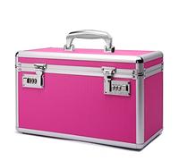 HEWEI WORKS Boîte à Médicaments avec Armoire à Serrure à Combinaison, 37.8x22.3x23.8cm, adapté à l'entreposage de Pharmacie et d'objets personnels Importants, Contient Un Pilulier en Plastique (Rose)