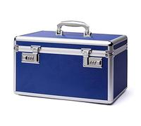 HEWEI WORKS Boîte à Médicaments avec Armoire à Serrure à Combinaison, adapté à l'entreposage de Pharmacie et d'objets personnels Importants, Contient Un Pilulier en Plastique (Bleu/Large)