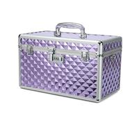 HEWEI WORKS Boîte de Rangement avec verrou à Combinaison, boîte de Stockage de médicaments verrouillable, boîte de Premiers Secours Vide, boîte de sécurité (Purple, X-Large)