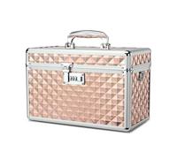 HEWEI WORKS Boîte de Rangement avec verrou à Combinaison, boîte de Stockage de médicaments verrouillable, boîte de Premiers Secours Vide, Box de sécurité (Champagne, Large)