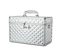 HEWEI WORKS Boîte de Rangement avec verrou à Combinaison, boîte de Stockage de médicaments verrouillable, boîte de Premiers Secours Vide, boîte de sécurité (Silver, Large)