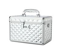 HEWEI WORKS Boîte de Rangement avec verrou à Combinaison, boîte de Stockage de médicaments verrouillable, boîte de Premiers Secours Vide, boîte de sécurité (Silver, Medium)