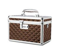 HEWEI WORKS Boîte de Rangement avec verrou à Combinaison, boîte de Stockage de médicaments verrouillable, boîte de Premiers Secours Vide, boîte de sécurité (Coffee, Medium)