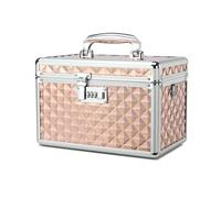 HEWEI WORKS Boîte de Rangement avec verrou à Combinaison, boîte de Stockage de médicaments verrouillable, boîte de Premiers Secours Vide, boîte de sécurité (Champagne, Medium)