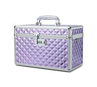 HEWEI WORKS Boîte de Rangement avec verrou à Combinaison, boîte de Stockage de médicaments verrouillable, boîte de Premiers Secours Vide, boîte de sécurité (Purple, Large)