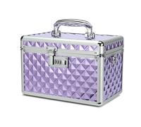HEWEI WORKS Boîte de Rangement avec verrou à Combinaison, boîte de Stockage de médicaments verrouillable, boîte de Premiers Secours Vide, boîte de sécurité (Purple, Medium)