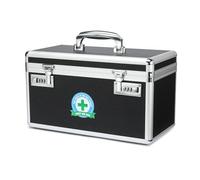 HEWEI WORKS Boîte de rangement verrouillable pour médicaments, premiers secours, organiseur médical, boîte de sécurité pour la maison et l'extérieur