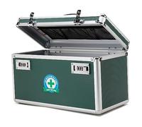 HEWEI WORKS Boîte verrouillable avec étui de rangement portable, 36,1 x 18,3 x 20,8 cm, organiseur de médicaments à sécurité enfant avec serrure à combinaison, boîte pour argent, documents et