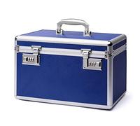 HEWEI WORKS Boîte verrouillable pour medicaments, 37.8x22.3x23.8cm, adapté à l'entreposage de Pharmacie et d'objets personnels importants, Contient un Pilulier en Plastique (bleu)