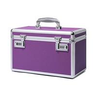 HEWEI WORKS Boîte verrouillable pour medicaments, 37.8x22.3x23.8cm, adapté à l'entreposage de Pharmacie et d'objets personnels importants, Contient un Pilulier en Plastique (Purple)