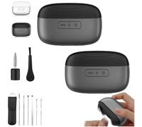 Hewelth Easyclip Coupe-ongles électrique intelligent pour personnes âgées, lumière LED et détection automatique des ongles, soin des ongles sûr et indolore (noir)