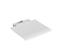 Hewi 450 siège rabattable 950.51.2159098 chromé, 450 x 463 x 107 mm, siège blanc
