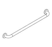 Hewi 477 Badetuchhalter 477.30.31098 800 mm, blanc signal, insert acier