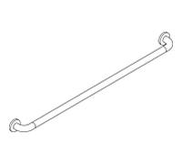 Hewi 477 Badetuchhalter 477.30.33099 1100 mm, blanc pur, insert en acier