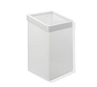 Hewi 477 corbeille à papier 477.05.2001298 feuille perforée blanc , blanc signal, pour sacs de 60 l