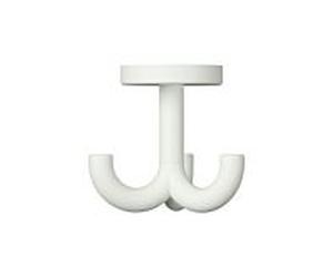 Hewi 477 crochet 477.90B05097 70mm, triple, rotatif, mat, gris clair