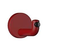 Hewi 477 crochet mural 477.90B03533 105mm, tampon de porte noir, mat, rubinrot
