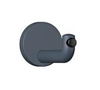 Hewi 477 crochet mural 477.90B03592 105mm, tampon de porte noir, mat, gris anthracite