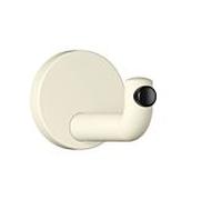 Hewi 477 crochet mural 477.90B03599 105mm, tampon de porte noir, mat, blanc pur