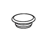 Hewi 477 embout 447133 pour porte-papier WC 477.21.100, rubinrot