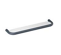 Hewi 477 étagère 477.03B1000592 600x28x140mm, plaque de verre, mat blanc , mat, gris anthracite