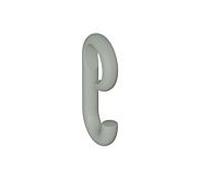 Hewi 477 Haken 477.30B01095 92x45mm, à enfiler, mat, gris roche