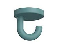 Hewi 477 Crochet sous-tête 477.90B01555 50 mm bleu aqua mat