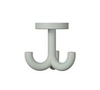 Hewi 477 Haken 477.90B05195 70 mm, triple, rotatif, jusqu'à 15 mm d'épaisseur, mat, gris roche