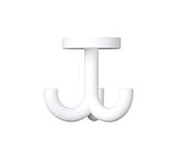 Hewi 477 Haken 477.90B05298 70 mm, triple, rotatif, plus de 15 mm d'épaisseur, mat, blanc de sécurité