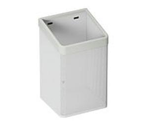 Hewi 477 panier à essuie-mains blanc tôle perforée, gris clair, pour sac de 60 l, mat