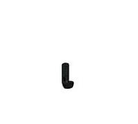Hewi 477 patère 477.90.06090 hauteur: 75 mm, noir profond