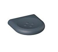 Hewi 477 porte-savon 477.02B20092 120 mm, avec boutons, mat, gris anthracite