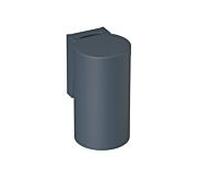 Hewi 477 poubelle 477.05B10092 330x210mm, avec couvercle à charnière, étiquette adhésive, mat, gris anthracite