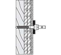 Hewi 801/805 Fixation BM12.2.2 vis à bois spéciale Ø 10 x 95, pour dossier d'un côté