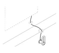Hewi 801 active+ poignée tournante 6285198 antimicrobien, avec câble de rétroviseur inclinable, blanc signal