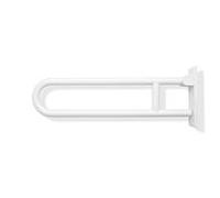 Hewi 801 active + rail de support articulé 801.50D20098 blanc de sécurité, 600 mm, avec coussinets de bras noirs, antimicrobien