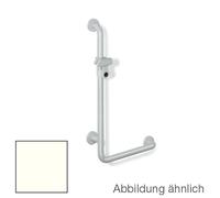 Hewi 801 poignée coudée 801.33.21699 600 x 1100 mm, blanc pur, âme en aluminium, avec support de douche