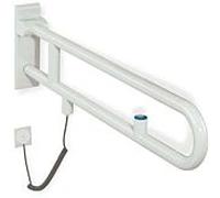 Hewi 801 Bras de support rotatif en E 801.50.57095 900 mm, gris roche, bouton affleurant