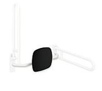 Hewi 801 dossier 801.51.907399 distance au mur 230mm, dossier noir de jais, blanc pur