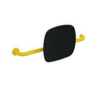 Hewi 801 dossier 801.51.9263L18 distance au mur 150mm, version gauche, dossier noir de jais, senfgelb