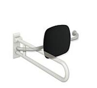 Hewi 801 dossier 801.51.9273R97 distance au mur 230mm, droite, dossier noir de jais, gris clair