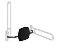 Hewi 801 dossier 801.51B907392 distance au mur 230mm, mat, dossier noir de jais, gris anthracite