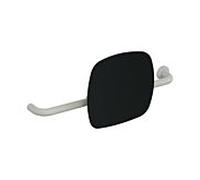Hewi 801 dossier 801.51B9263R97 distance au mur 150mm, version droite, mat, dossier noir de jais, gris clair