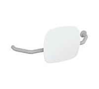 Hewi 801 dossier 801.51B9271R97 distance au mur 230mm, droite, mat, dossier blanc signal, gris clair