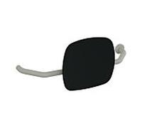 Hewi 801 dossier 801.51B9273R95 distance au mur 230mm, droite, mat, dossier noir de jais, gris roche